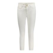 Denim Skinny High Contrast Jeans Hvid