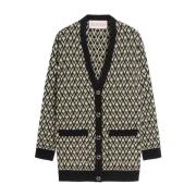 Jaquard Cardigan Sweaters