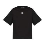 T-shirt med broderet logo