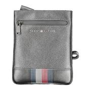 Sort Herre Crossbody Taske Kontrast Detaljer