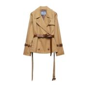 Beige Trench Coat Kvinders Jakke