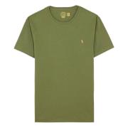 Broderet Slim Fit Bomuld T-shirt