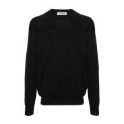 Sort Bomuld Crewneck Sweater