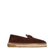 Brun Ruskind Espadriller med VLogo Signature