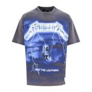 Metallica Print Bomuld Hør T-shirt