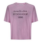 T-shirt med ødelagt effekt foran