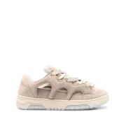 Beige Sneaker med Polstret Design