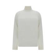 Ribbet uld turtleneck sweater