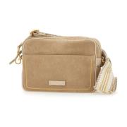 Suede Nina Clutch Taske Sandfarve