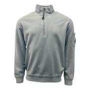 Diagonal Fleece Troyer Sweatshirt, Blå