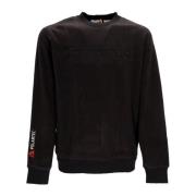 Sort Crewneck Sweatshirt med Lineært Logo