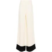 Ivory White Wide Leg Bukser