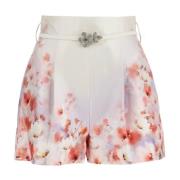 Blomstret Silke Bomuld Sommer Shorts