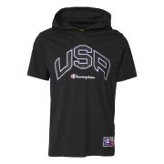 Junior Navy USA Sleeveless Hooded Tee