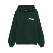 Mørkegrøn Slouchy Hood Sweatshirt