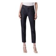 Jacqueline - Pantalone 5 lomme i denim tri-blend