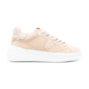 Beige Pels Sneakers til Kvinder