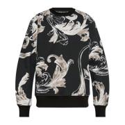 Sweatshirt med Outline Barocco print