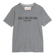 Blå T-shirts og Polos med Chez Valentino Print