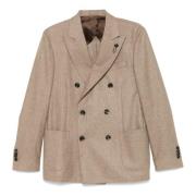 Uld/Kashmir Dobbeltbrystet Blazer