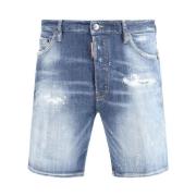 Slidte denim shorts med rive detaljer