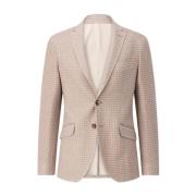 Moderne Bomuld Webmønster Slim-Fit Blazer