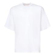 Hvid T-shirt med Symbol Broderi