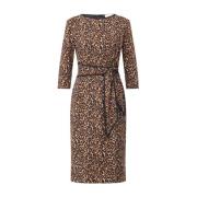 Leopard Print Midi Kjole