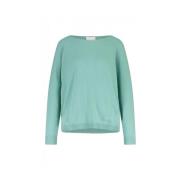 Stilfuld Cashmere Pullover med For- og Bagsøm