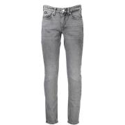 Grå Bomuld Slim Taper Jeans