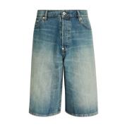 Denim shorts med vintage effekt