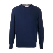 Blå Cashmere Sweater Strikvarer