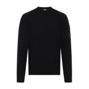 Sort Strik Crew Neck Sweater