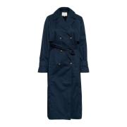 Midnight Marine Trench Coat Jakke