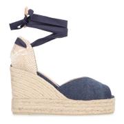 Jute Wedge Espadrilles med Bindesnor Ankelspænde