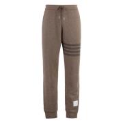 Stribet uld track pants