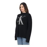 Sort Crewneck Sweater Casual Stil