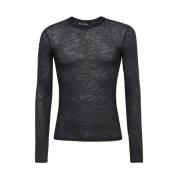 Kashmir Ribbet Crew-Neck Sweater