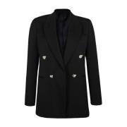 Uld Blazer Revers Krave Kvinder