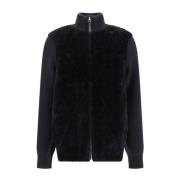 Shearling Fold Jacket med høj hals