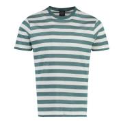 Stribet Linned-Bomulds T-shirt