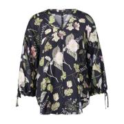 Floral Satin Bluse