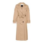 Klassisk Trenchcoat Jakke i Tannin