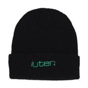 Sort Gitter Beanie Hat