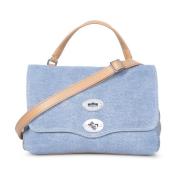 Justerbar denim canvas taske