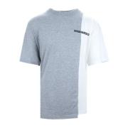 Herre Oversize Ribbet Krave T-Shirt