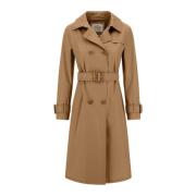 Camel Coat med Reverskrave