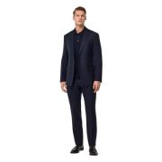 Micro Herringbone Suit i Stretch Pure Wool