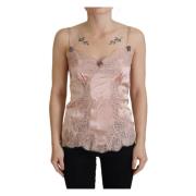 Elegant Pink Silke Lingeri Top