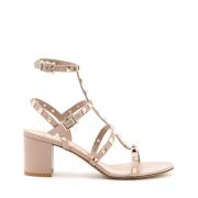 Pudder Pink Rockstud Bur Sandaler